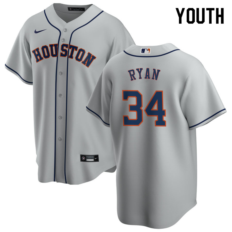 Nike Youth #34 Nolan Ryan Houston Astros Baseball Jerseys Sale-Gray